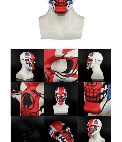 2023 Masks Mexican Day of The Dead Skull Mask Cosplay Halloween Skeletons Print Masks Dress Up Purim Party Costume Prop