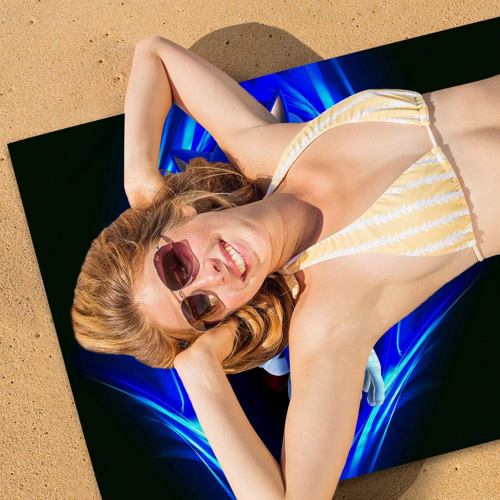 Anime Sonic Pattern Anime Beach Swimming Towel Soft Absorbent Washcloth Children's Gifts for Kids Travel Camping Gym