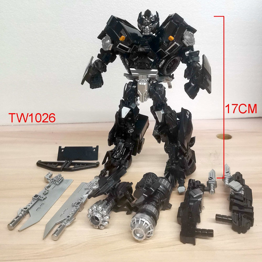 Baiwei Shockwave TW1028 Transformation Toys Sentinel Prime TW1024 Modelo Ironhide TW1026 Robô Bumblebee TW1025 Boneco TW1030