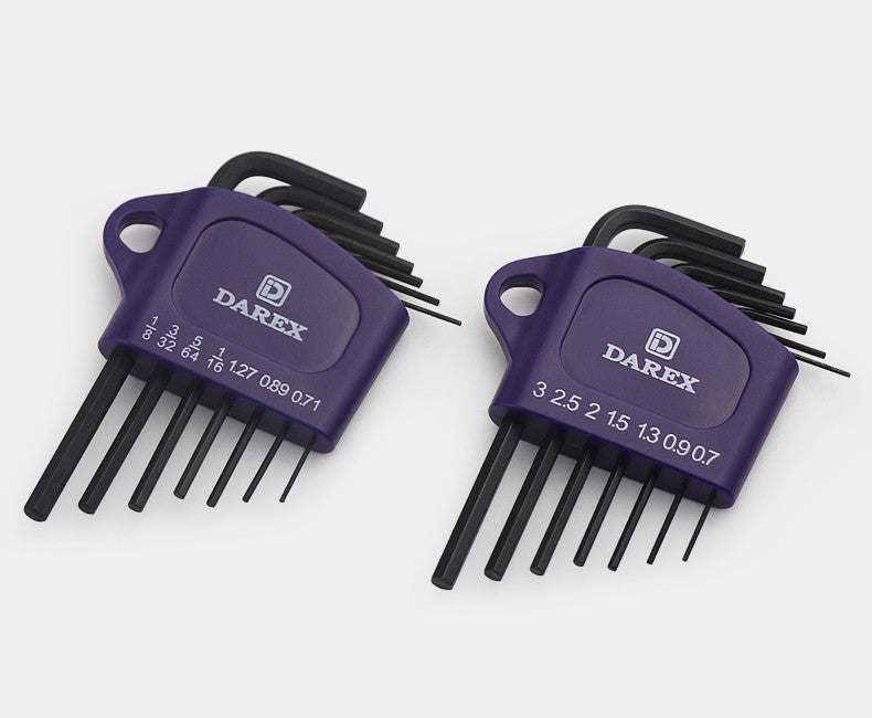 DAREX Metric Ball End Short Tail Hex Key Set 7/9 Piece Short Arm Extended High - Quality Hex Wrenches for Various Tasks