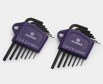 DAREX Metric Ball End Short Tail Hex Key Set 7/9 Piece Short Arm Extended High - Quality Hex Wrenches for Various Tasks