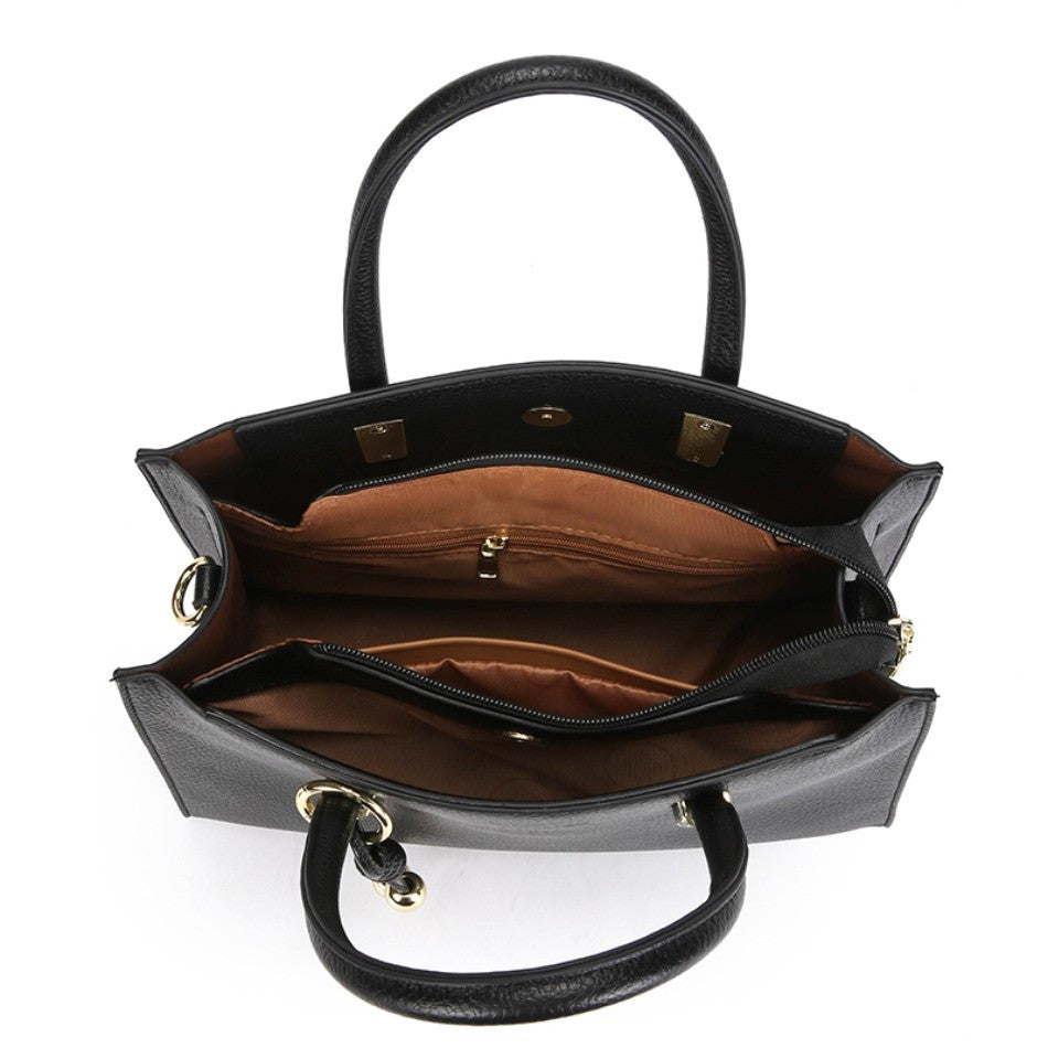 Genuine Brand Top Quality Pu Leather Handbag Women's Tote Messenger Sac Designer Large Capacity 3 Levels Shoulder Crossbody Bags