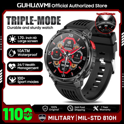 Smartwatch T-Rex 3 de Grau Militar, Bateria de 1100mAh, À Prova D'água 10ATM, GPS, Chamada Bluetooth, AMOLED HD, Masculino, Esportivo, Novo Modelo 2026