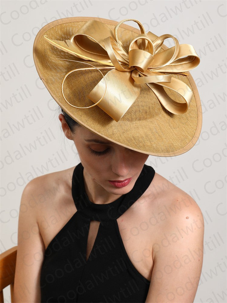 Wedding Mesh Fascinators for Women Tea Party Hat Kentucky Derby Headpiece Feather Fancy Hats Wedding Church Hatinator Headband