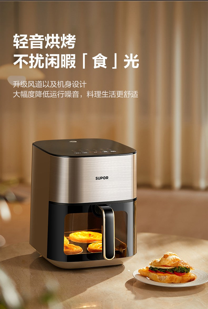 Fritadeira de ar de grande capacidade para uso doméstico e forno elétrico multifuncional integrado com nova visão