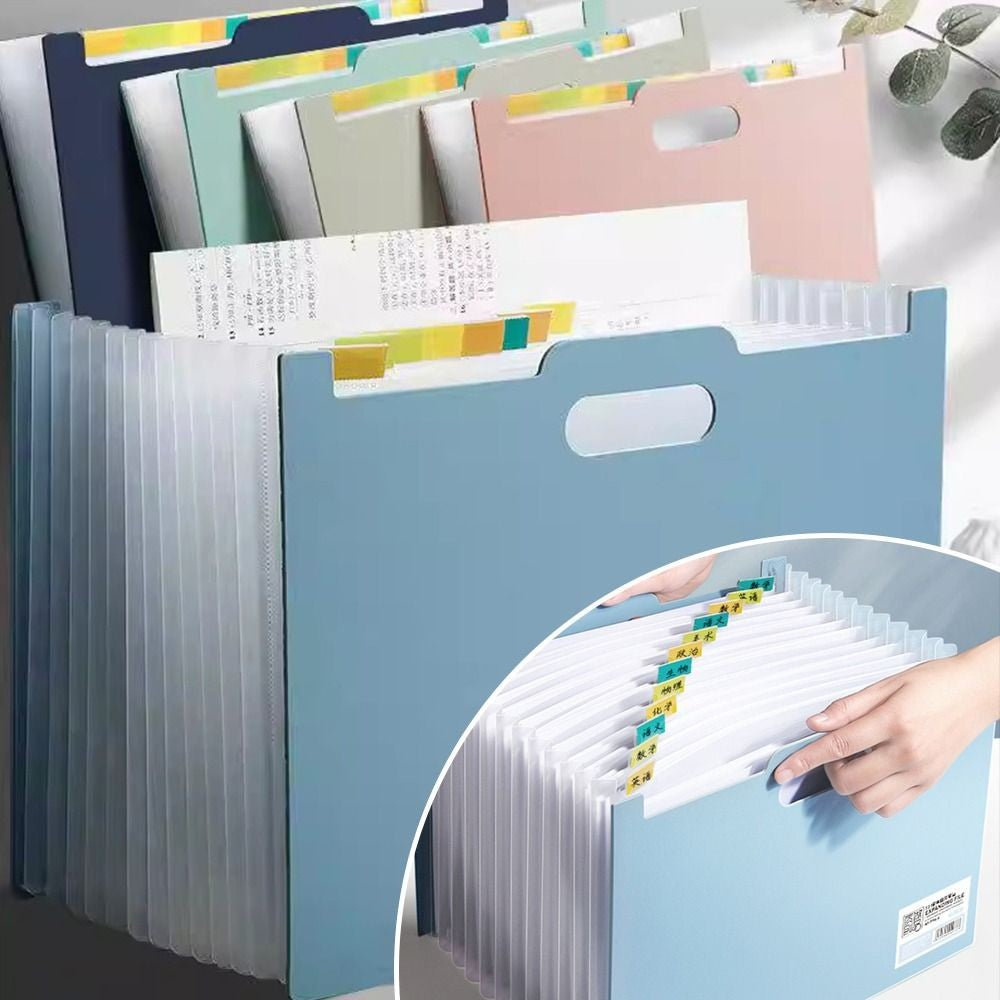 Office School Supplies Vertical Organ Pack New With Classification Stationery Multilayer File Folders Plastic A4 Paper Holder
