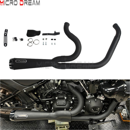 For Harley Softail Low Rider ST FXLRST 117 2025-26 Full Complete Exhaust System Swept-up Muffler Motorcycle Exhaust Pipes 2-In-1