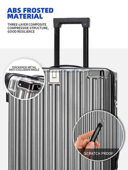 2025 New Large-Capacity and Durable Luggage Roller Suitcase Men and Women Carry-On Boarding Travel 20/24/28 Multi-Piece Set