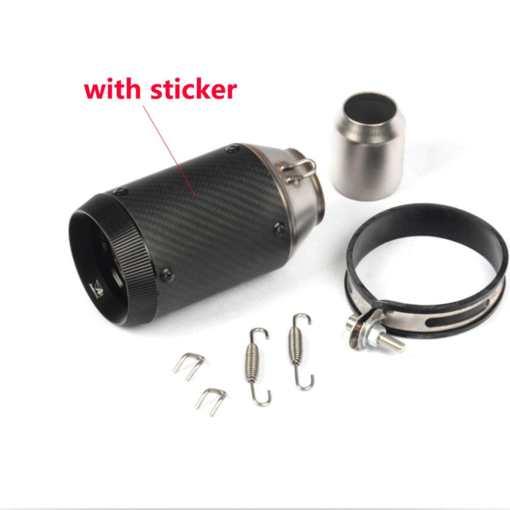 Universal Motorcycle Exhaust CNC Carbon Fiber Escape Muffler For Kawasaki Z900 FZ6 RC390 S1000XR