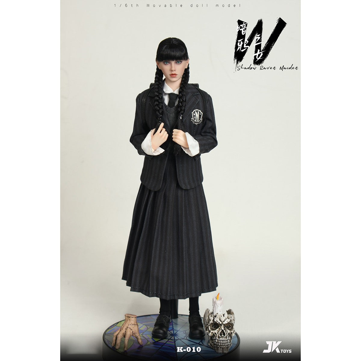 Boneco de Ação HIPLAY JKTOYS Shadow Raven Maiden Wednesday K-010 1/6