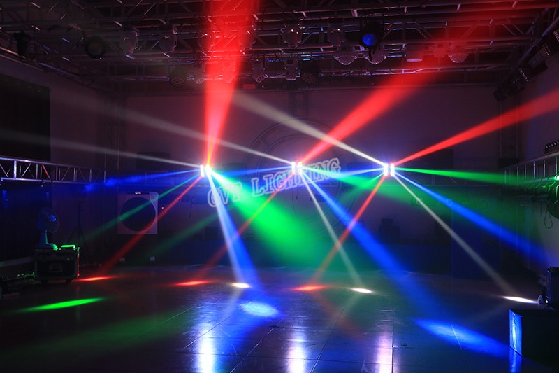 Mini LED 8x3W RGBW Moving Head Light LED Spider Beam Stage Lighting DMX 512 Spider Light Good for DJ Nightclub Party