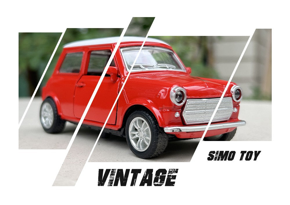 1:36 Liga Diecast Vintage Modelo de Carro FIAT MINI Clássico Modelo de Carro Miniatura com Fricção Réplica de Veículo para Presente de Coleção