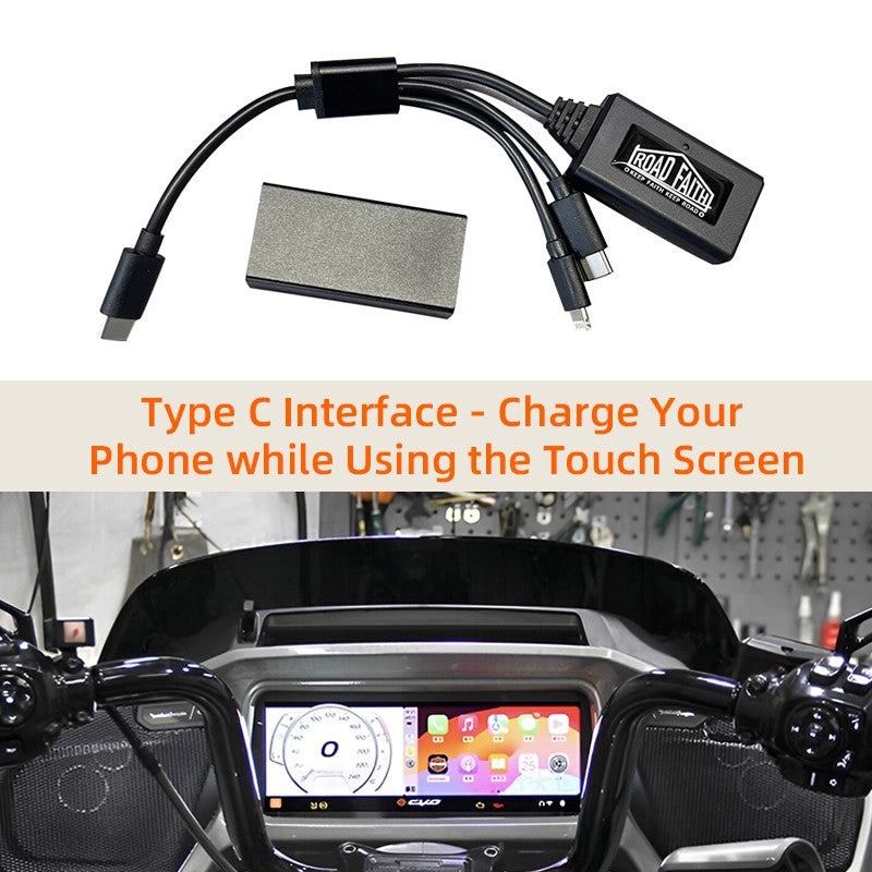 Adaptador sem fio Road Faith para Carplay de motocicleta Harley 2023-up 121CVO 2019-2022 117CVO Touring Street/Road Glide para iPhone