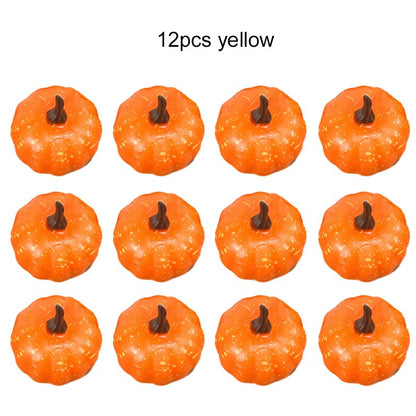 6/12pcs Simulated Pumpkin Decoration 5.5cm Vegetable Model Yellow / White Halloween Family Party Atmosphere DIY Decorations TMZ