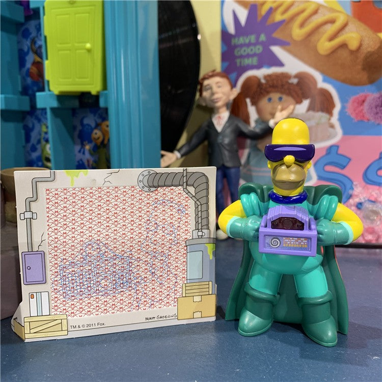 Desenho animado Os Simpsons Homer J Marge Bart Lisa Maggie Krusty o Palhaço Boneco de Ação Decoração de Mesa Brinquedo Colecionável Presente Infantil