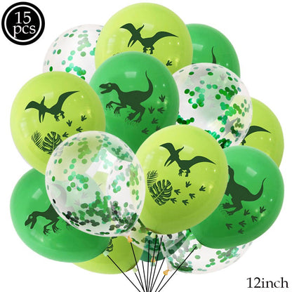 Dinosaur Party Decor 32inch Dinosaur Number Balloons 1-3 Year Olds Kid Birthday Baby Shower Matte Cartoon Foil Balloon Decors