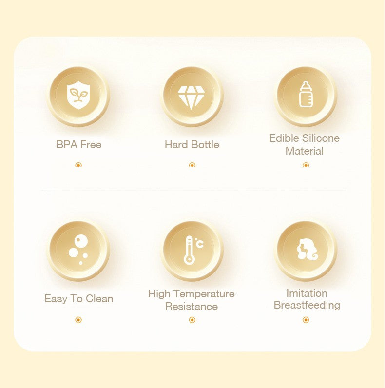 150/240ml Baby PP Bottle Wide Mouth Newborn Baby Bottle Drop-Resistant Baby Milk Bottle Newborn Cartoon Pattern Cup BPA Free