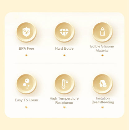 150/240ml Baby PP Bottle Wide Mouth Newborn Baby Bottle Drop-Resistant Baby Milk Bottle Newborn Cartoon Pattern Cup BPA Free