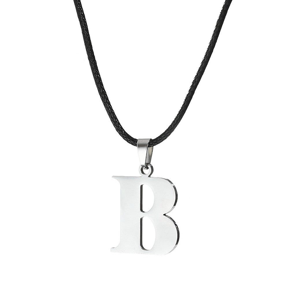Novo Colar Inicial de A-Z Alfabeto em Aço Inoxidável 26 Letras Inglesas Colar Para Homens Mulheres Presentes de Joias Personalizadas
