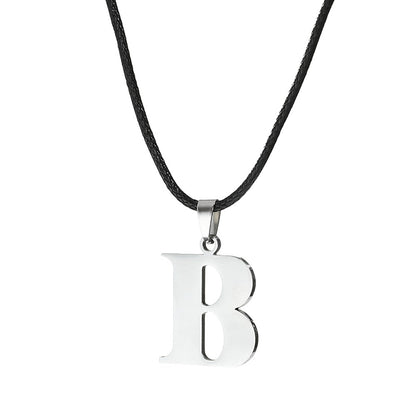 Novo Colar Inicial de A-Z Alfabeto em Aço Inoxidável 26 Letras Inglesas Colar Para Homens Mulheres Presentes de Joias Personalizadas