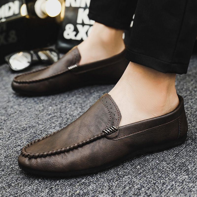 Sapato Social Casual Masculino de Couro Preto Marrom Barato Liquidação Novos Sapatos Masculinos Oficiais Legítimos Cavalheiro 39