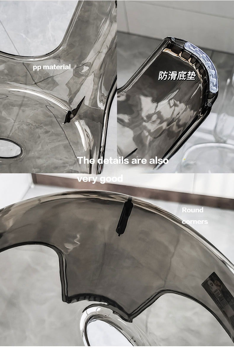 Acrylic Bathroom Shower Non-slip Stool Transparent Small Low Stool for Kids Home Living Room Bathroom Simple Modern Furniture