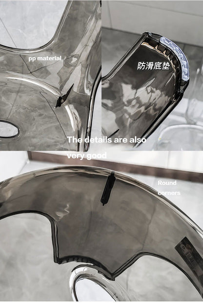 Acrylic Bathroom Shower Non-slip Stool Transparent Small Low Stool for Kids Home Living Room Bathroom Simple Modern Furniture