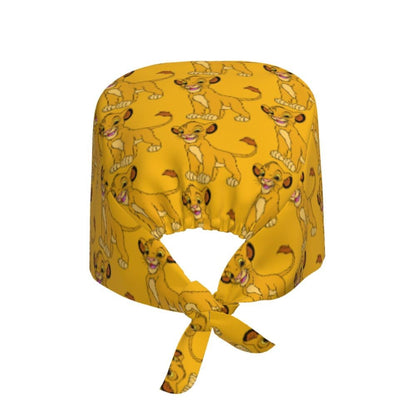Boné cirúrgico personalizado O Rei Leão, divertido, para homens e mulheres, chapéu de esfoliação, gorro de enfermeira para dentista