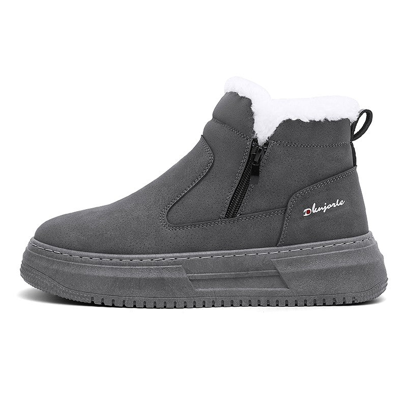 Winter High Top Keep Warm Shoes Good Quality Waterproof Upper Plush Shoes Anti Slip Cotton Snow Boots Unisex Shoes