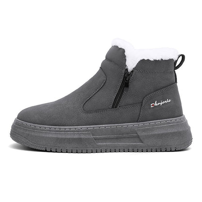 Winter High Top Keep Warm Shoes Good Quality Waterproof Upper Plush Shoes Anti Slip Cotton Snow Boots Unisex Shoes