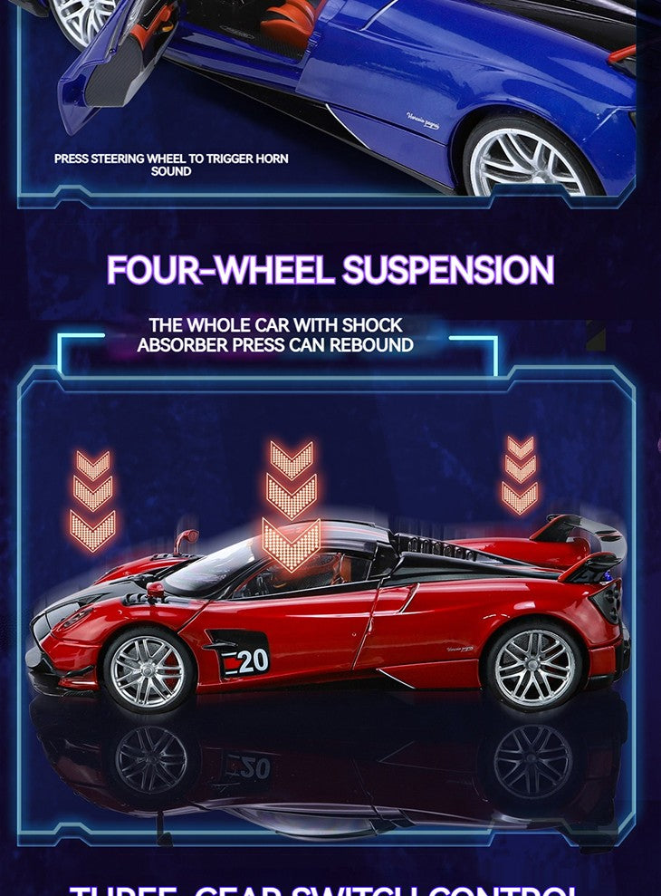 1:18 Pagani Huayra BC Azul Francia/Candy Blue com detalhes em carbono 1/18 Carro Modelo da Autoart