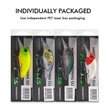 MEREDITH JERK CRANK M65 8A 14g Hot Model Isca de Pesca Artificial Rígida 11 Cores Wobbler Minnow Profissional de Qualidade Profundidade 2.0-2.5m
