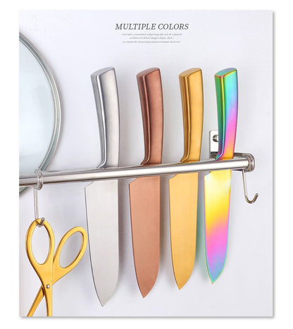 Colorful Durable Kitchen tools Boning Knife Cleaver Stainless Steel cutter- 6.3Inch Blade -Metal Long Handle For BBQ Restaurant