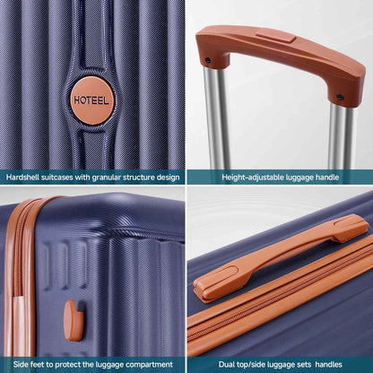 3 Piece Luggage Set With Spinner Wheels Carry On Suitcase Set Duffel&Toiletry Bag With TSA Lock ABS+PC For Business Travel