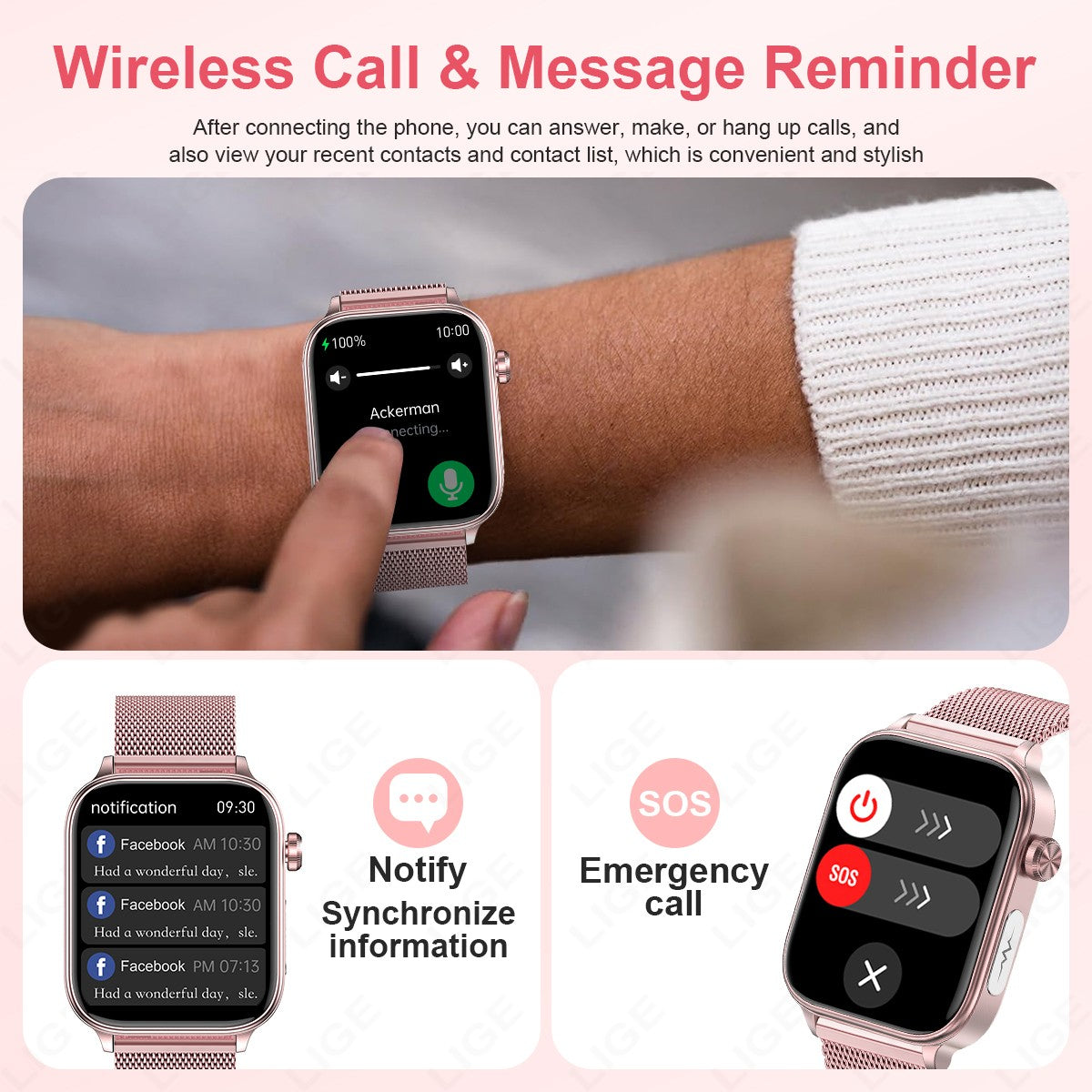 Smartwatch 2025 Novo ECG+PPG Feminino Monitor de Frequência Cardíaca Lipídios Sanguíneos Ácido Úrico Saúde Menstrual Rastreador Inteligente Para Android iOS