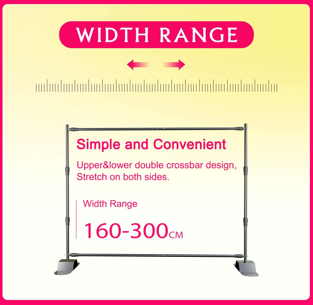 Double-Crossbar Backdrop Background Stand Frame Support System For Photography Photo Studio Video Muslin Green Screen