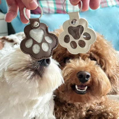 Chaveiro de Couro para Lembranças de Pelo de Pet, Medalhão Memorial para Guardar Pelo de Cão ou Gato, Lindo Presente de Luto por Pet, Chaveiro de Bolsa de Lembrança