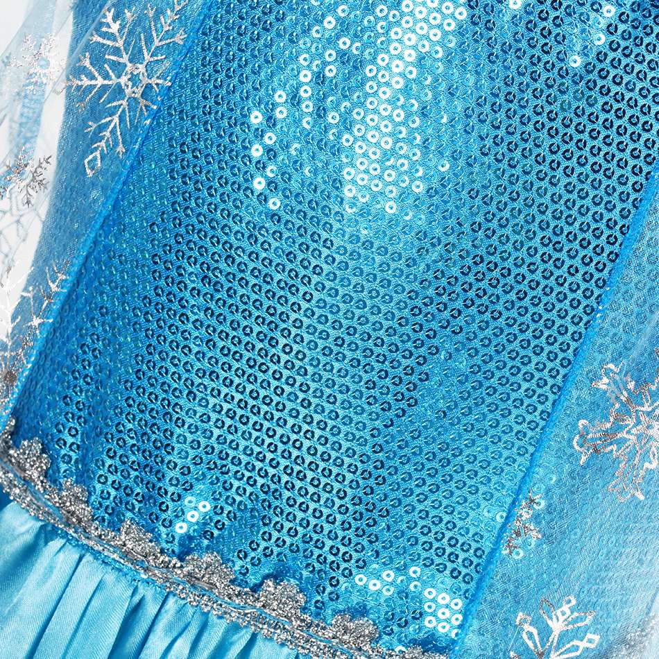 Girls Snow Queen Elsa Kids Costumes for Girl 2025 Carnival Party Prom Gown Robe-Playing Children Clothing Toddler Princess Dress