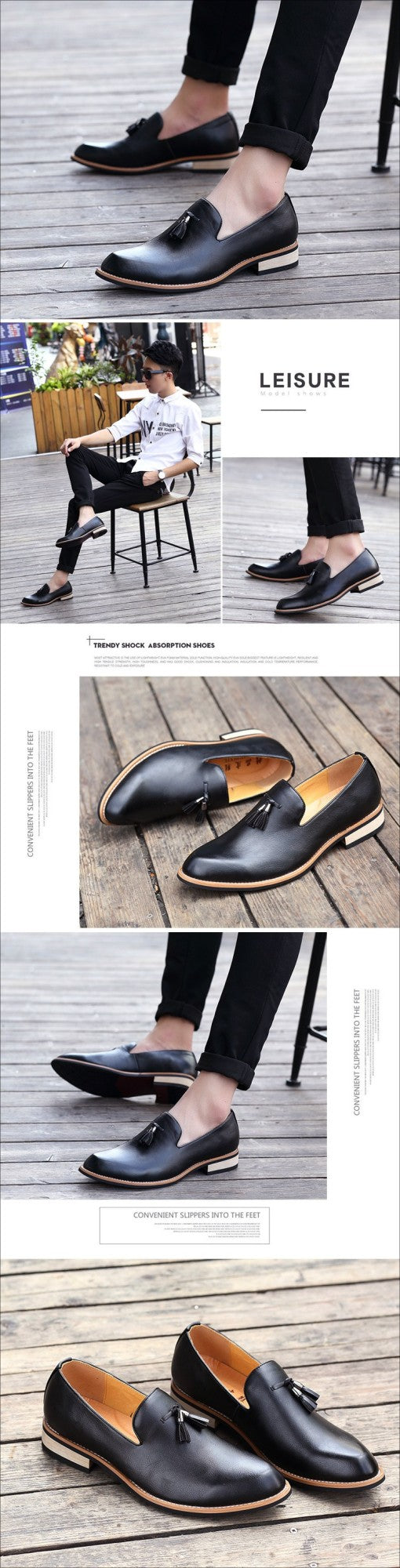 New pointed British men's business dress set with leather shoes and oversized men's shoes, fashionable and versatile