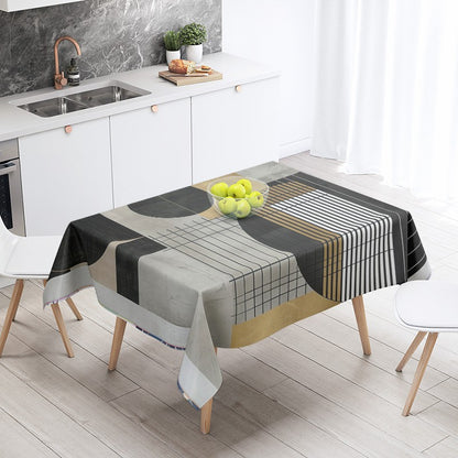 Abstract Geometric Tablecloth Waterproof Stain Resistant Party Decoration Restaurant Cafe Dining Table Tablecloths 140X200cm