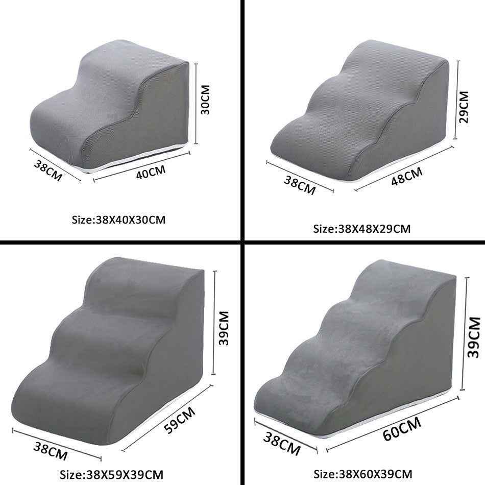 Rampa para Cães Escada para Animais de Estimação de 2 3 4 Degraus Rampa para Gatos e Cães Sofá Cama Escada para Cães Antiderrapante Removível Suprimentos para Animais de Estimação Brinquedos Rampa