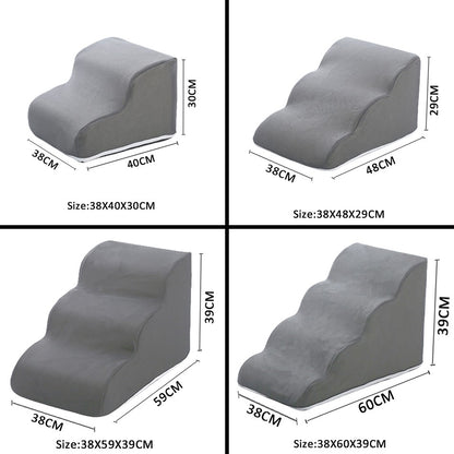 Rampa para Cães Escada para Animais de Estimação de 2 3 4 Degraus Rampa para Gatos e Cães Sofá Cama Escada para Cães Antiderrapante Removível Suprimentos para Animais de Estimação Brinquedos Rampa