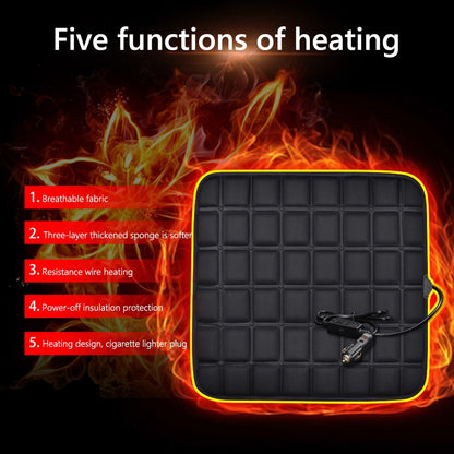 12V Car Seat Heated Cover 3 Gear Adjustable Temperature Universal Car Seat Heater 40W USB Heated Winter Car Seat Heating Pad