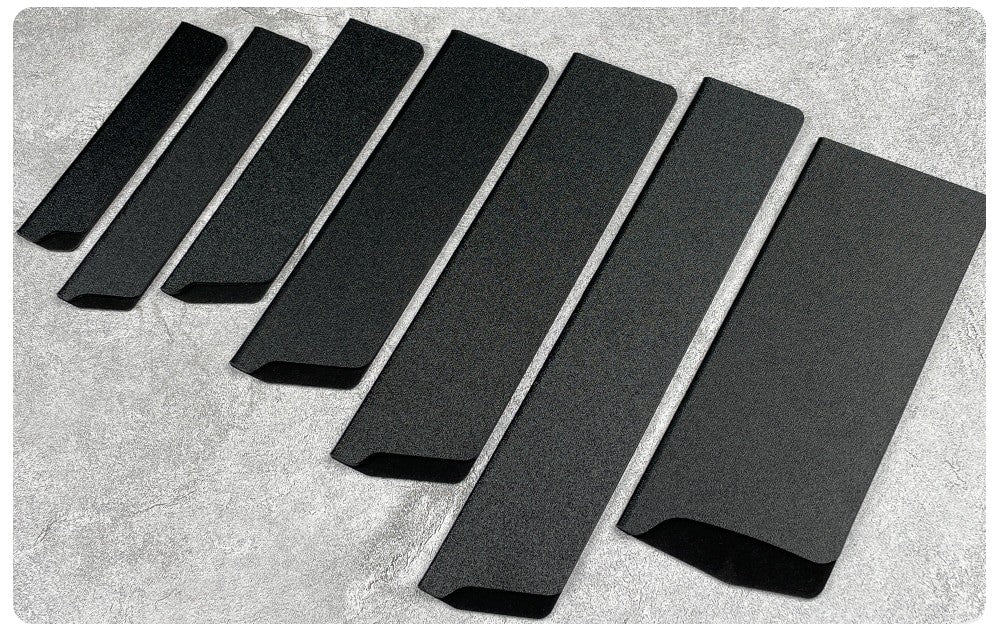 Grandsharp Kit de Proteção de Lâmina de Faca 8 Peças Preto Universal ABS Plástico Não Tóxico Livre de BPA Forro de Feltro Ferramentas de Cozinha para Chef