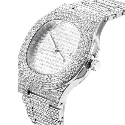 Luxury Diamond-Encrusted Hip Hop Watch Exquisite Fashion Design for Men And Women Casual Party Business Gift