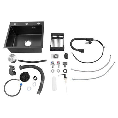 Kitchen Sink with Pull-Out Faucet and Soap Dispenser Multi-functional for Kitchens, Restaurants, Cafes, Bars, Hotels, etc