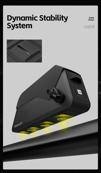 Rhinowalk Bicycle Top Tube Bag Waterproof Bike Front Frame Storage Bag Screw & Strap fixed Cycling Travel For MTB Road Gravel