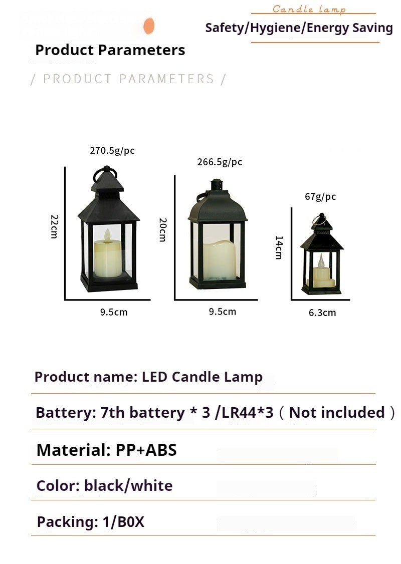 Portable LED Candle Lamps Camping Horse Tent  Lanterns Outdoor Garden Desk Holiday Atmosphere Retro Night Light Decorative Lamps