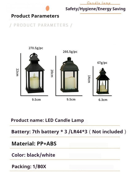 Portable LED Candle Lamps Camping Horse Tent  Lanterns Outdoor Garden Desk Holiday Atmosphere Retro Night Light Decorative Lamps