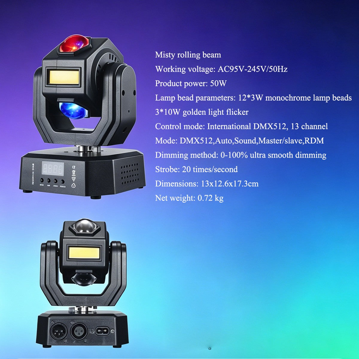 Mini Moving Head Light DMX Sound Control Remote for Disco DJ Strong Beam Wedding Event Lighting Home Party Decoration